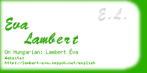 eva lambert business card